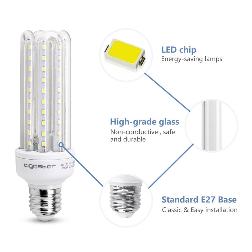 Lâmpada LED E27/15W/230V 6500K - Aigostar