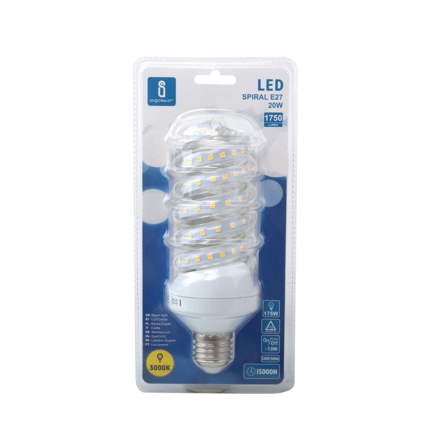 Lâmpada LED E27/20W/230V 3000K - Aigostar