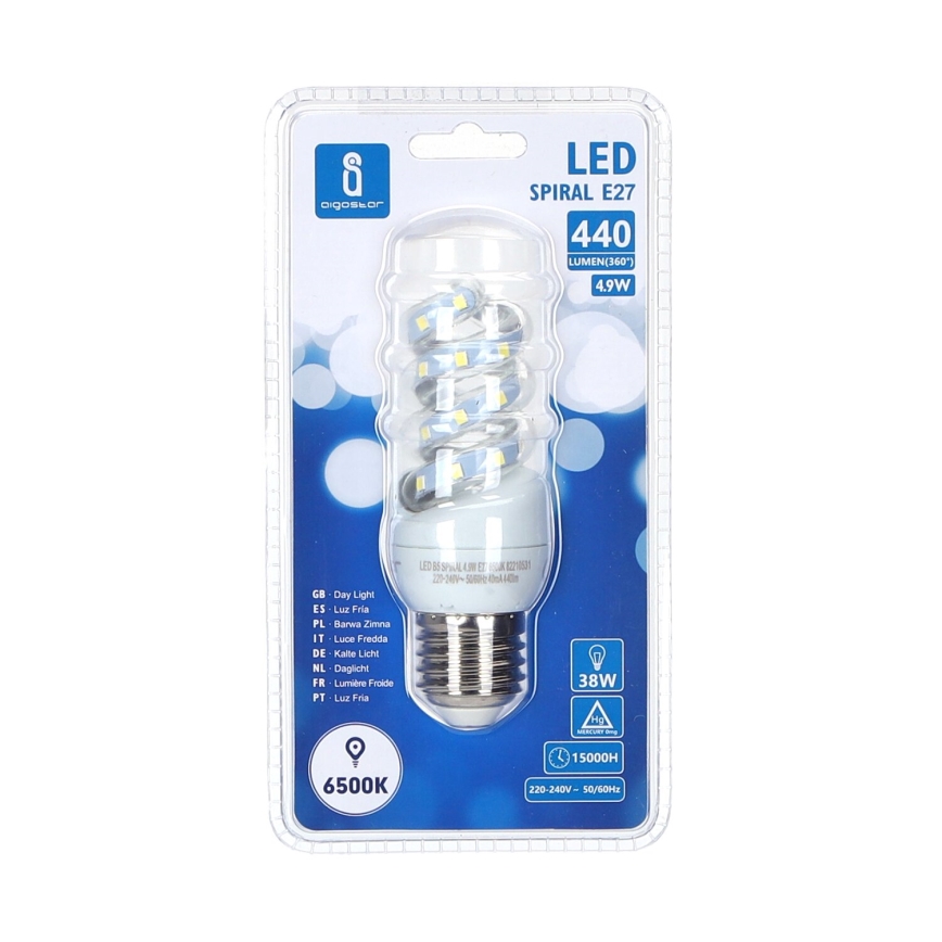 Lâmpada LED E27/4,9W/230V 6500K - Aigostar