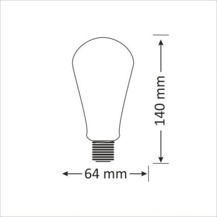 Lâmpada LED E27/4W/230V 2000K