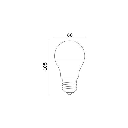 Lâmpada LED E27/8,5W/230V 4000K