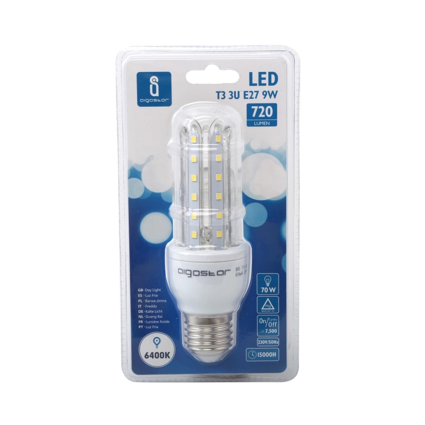 Lâmpada LED E27/9W/230V 6500K - Aigostar