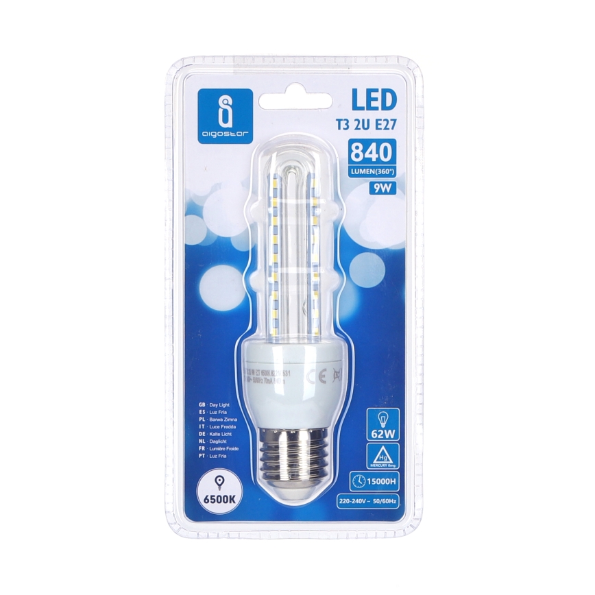 Lâmpada LED E27/9W/230V 6500K - Aigostar