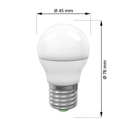 Lâmpada LED ECOLINE G45 E27/7W/230V 3000K - Brilagi