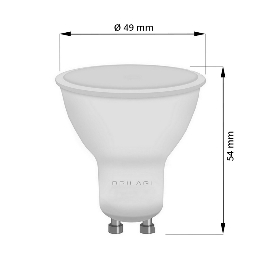 Lâmpada LED ECOLINE GU10/8.5W/230V 4000K - Brilagi