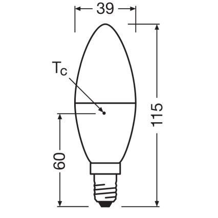 Lâmpada LED em plástico reciclado B39 E14/7,5W/230V 2700K - Osram