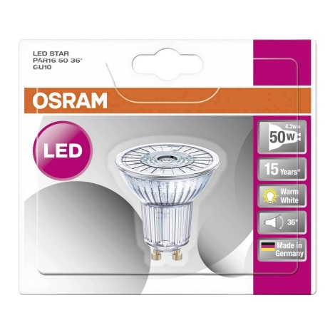 Lâmpada LED ESTRELA GU10/4,3W/230V 2700K - Osram