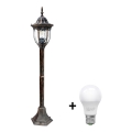 Lâmpada LED exterior FLORENCJA 1xE27/10W/230V IP43