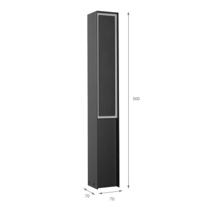 Lâmpada LED exterior MODO LED/8W/230V 4000K IP44 50 cm preta