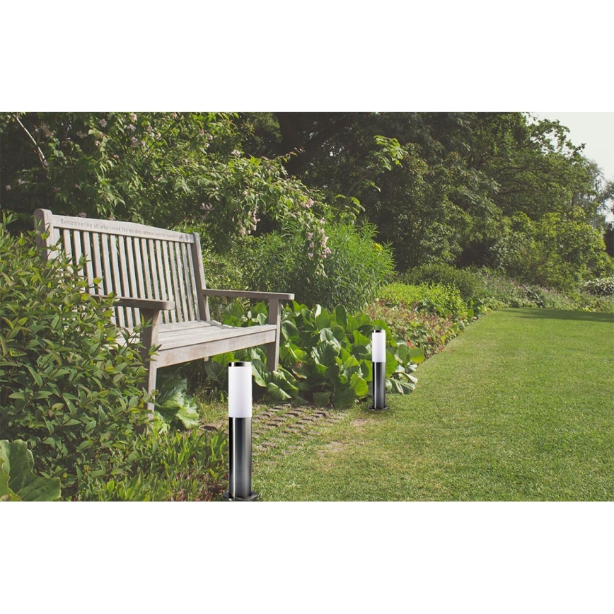 Luminária LED dimerizável para exterior LIVIA 1xE27/6W/230V 2700-6500K Wi-Fi 45 cm IP44 prateada