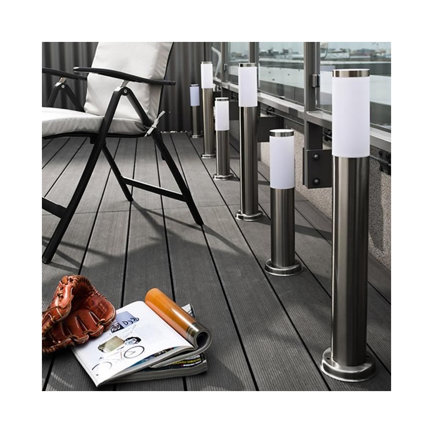 Luminária LED dimerizável para exterior LIVIA 1xE27/6W/230V 2700-6500K Wi-Fi 45 cm IP44 prateada