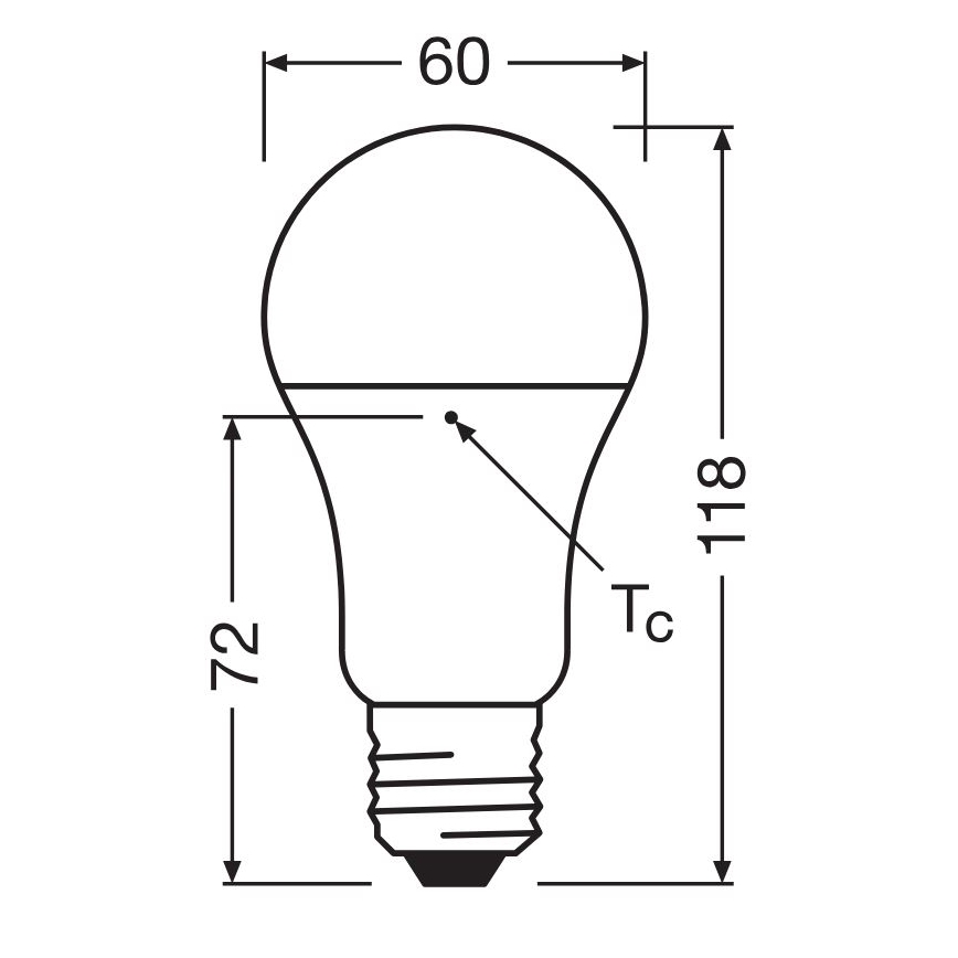 Lâmpada LED fabricada em plástico reciclado A100 E27/14W/230V 4000K - Osram