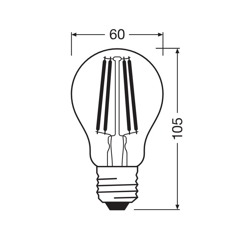 Lâmpada LED FILAMENT A100 E27/11W/230V 4000K - Osram