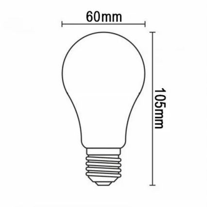 Lâmpada LED FILAMENT A60 E27/12W/230V 330° 4000K