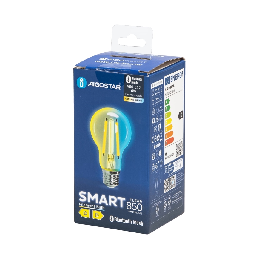 Lâmpada LED com regulação FILAMENT MESH Inteligente A60 E27/6W/230V 2700-6500K - Aigostar