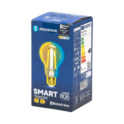 Lâmpada LED com regulação FILAMENT MESH Inteligente A60 E27/6W/230V 2700-6500K - Aigostar