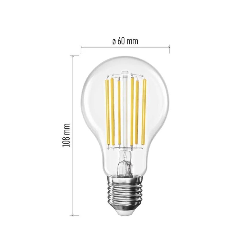 Lâmpada LED FILAMENT A60 E27/7,2W/230V 4000K Classe energética A