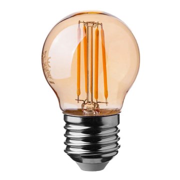Lâmpada LED FILAMENT AMBER G45 E27/4W/230V 2200K