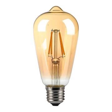 Lâmpada LED FILAMENT AMBER ST64 E27/8W/230V 2200K