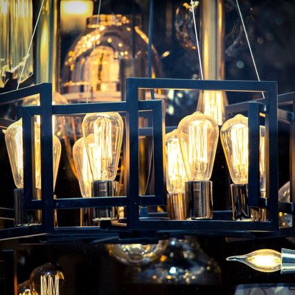 Lâmpada LED FILAMENT AMBER ST64 E27/8W/230V 2200K