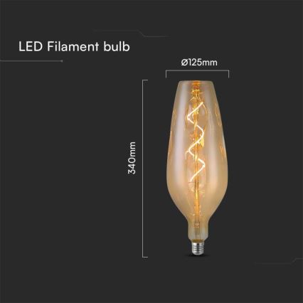 Lâmpada LED FILAMENT B125 E27/4W/230V 2700K