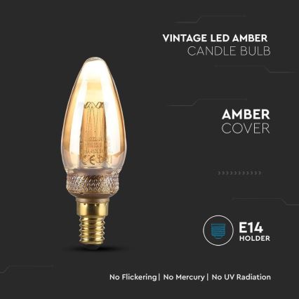 Lâmpada LED FILAMENT E14/2W/230V 1800K Art Edition