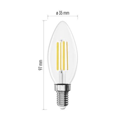 Lâmpada LED FILAMENT E14/3,8W/230V 2700K Classe energética A