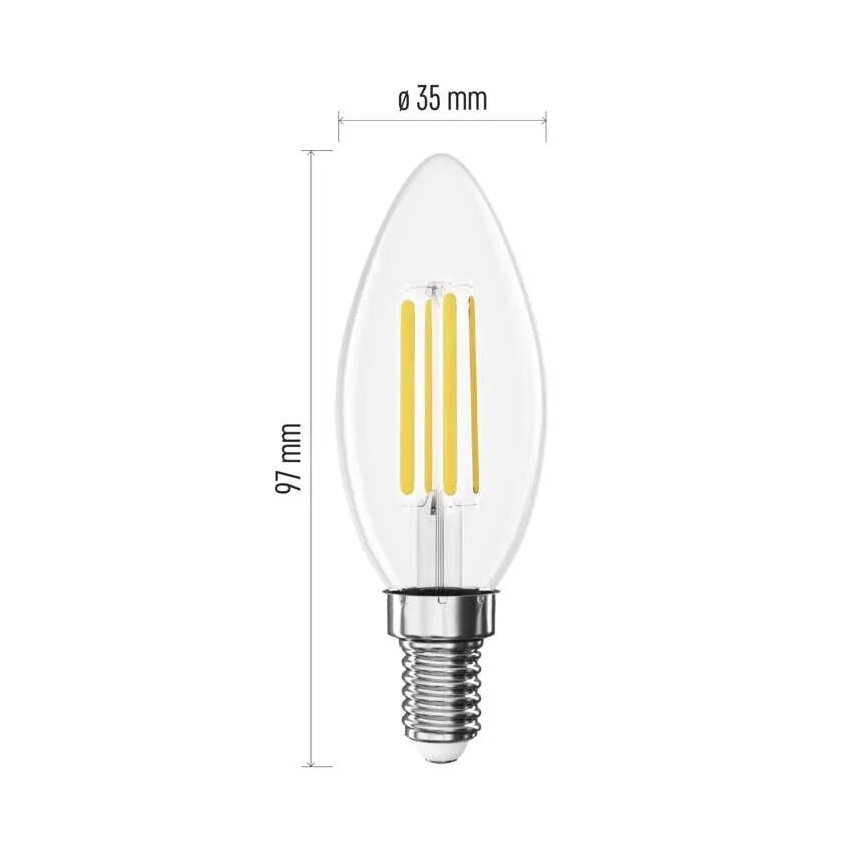 Lâmpada LED FILAMENT E14/3,8W/230V 2700K Classe energética A