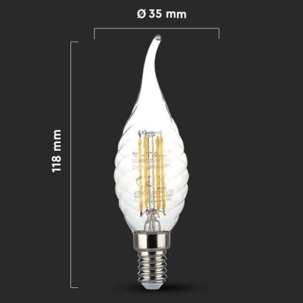 Lâmpada LED FILAMENT E14/4W/230V 3000K