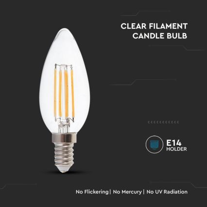 Lâmpada LED FILAMENT E14/4W/230V 3000K