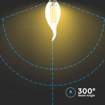 Lâmpada LED FILAMENT E14/4W/230V 6500K