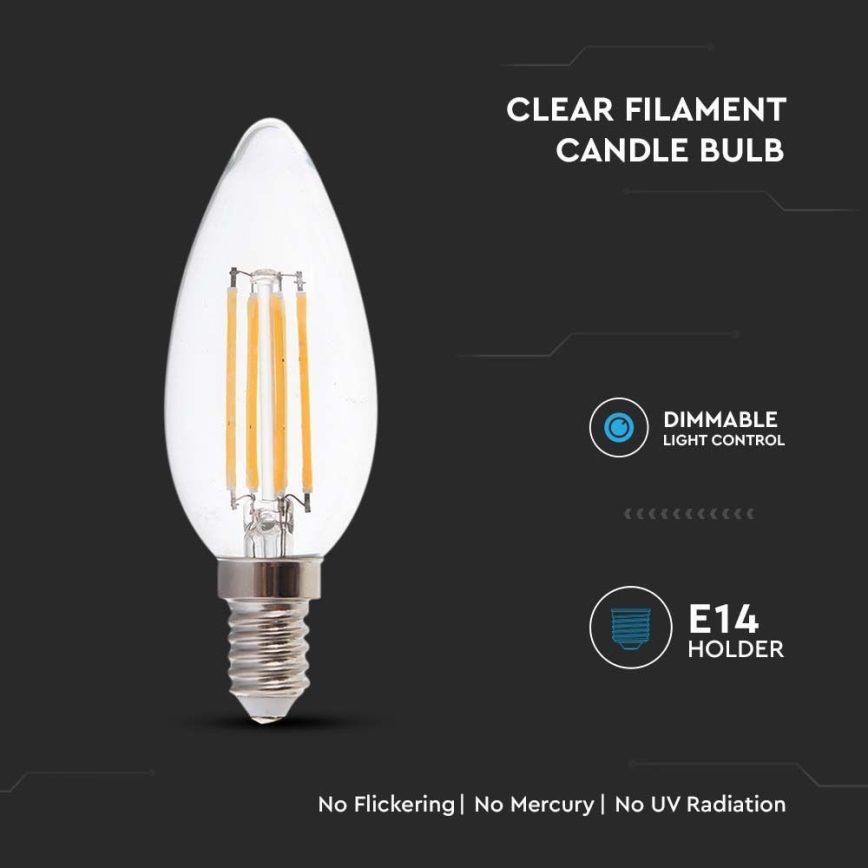Lâmpada LED FILAMENT E14/5,5W/230V 4000K