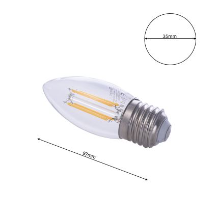 Lâmpada LED FILAMENT E27/4W/230V 2700K