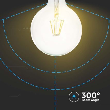 Lâmpada LED FILAMENT G125 E27/10W/230V 3000K