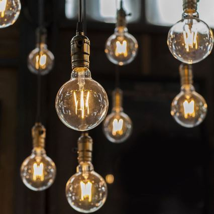 Lâmpada LED FILAMENT G125 E27/12W/230V 6500K