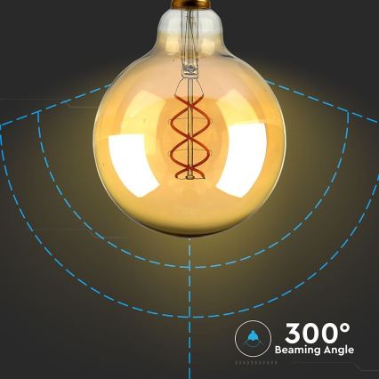 Lâmpada LED FILAMENT G125 E27/5W/230V 1800K
