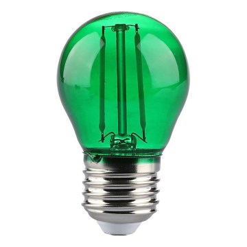 Lâmpada LED FILAMENT G45 E27/2W/230V verde