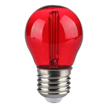 Lâmpada LED FILAMENT G45 E27/2W/230V vermelho