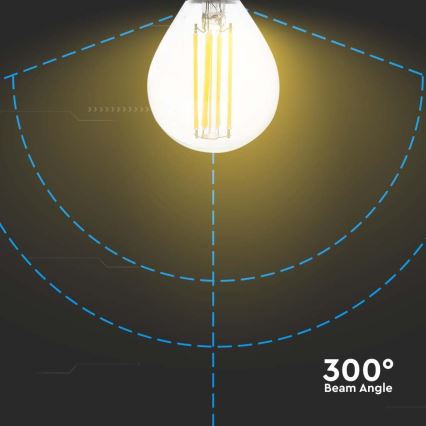 Lâmpada LED FILAMENT P45 E14/6W/230V 6500K