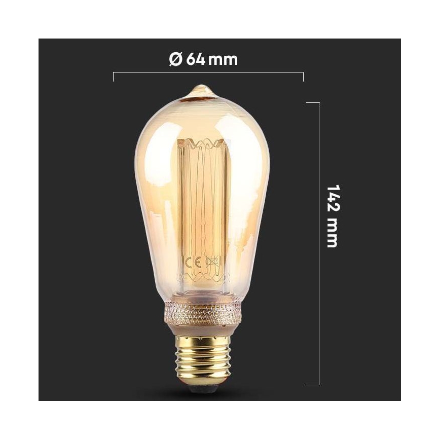 Lâmpada LED FILAMENT ST64 E27/4W/230V 1800K Art Edition