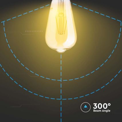 Lâmpada LED FILAMENT ST64 E27/6W/230V 2200K