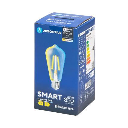 Lâmpada LED com regulação FILAMENT MESH Inteligente ST64 E27/6W/230V 2700-6500K - Aigostar