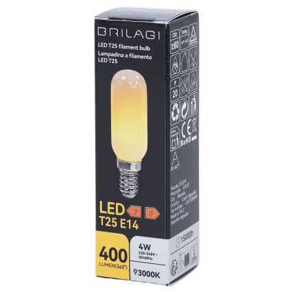 Lâmpada LED FILAMENT T25 E14/4W/230V 3000K - BRILAGI