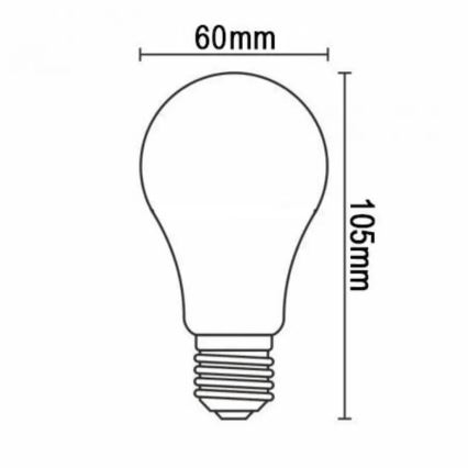 Lâmpada LED FILAMENTO BRANCO A60 E27/13W/230V 4000K