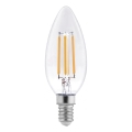Lâmpada LED Filamento C37 E14/6W/230V 4000K