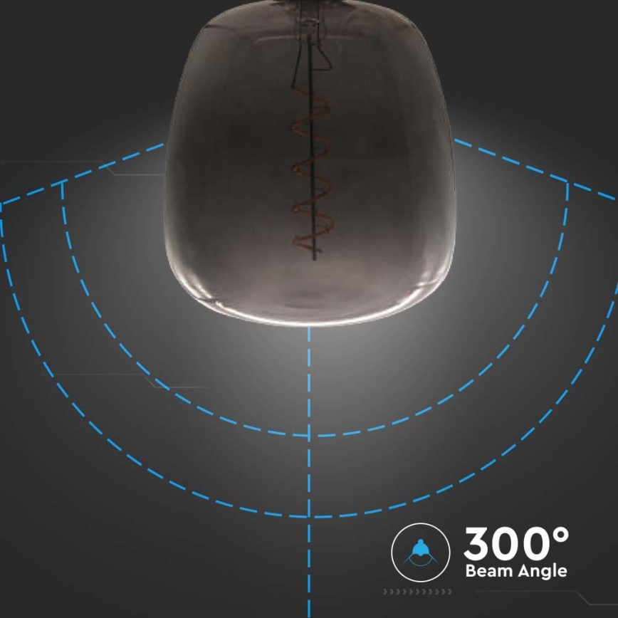 Lâmpada LED FILAMENTO E27/4W/230V preta