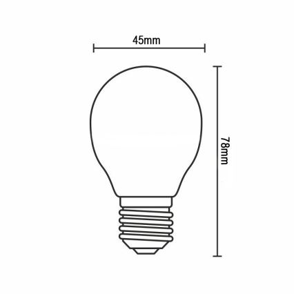 Lâmpada LED Filamento G45 E14/6W/230V 3000K