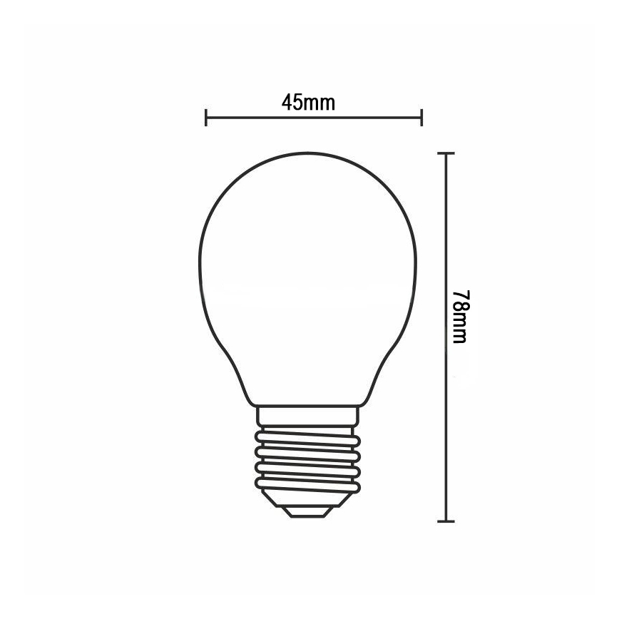 Lâmpada LED Filamento G45 E14/6W/230V 3000K