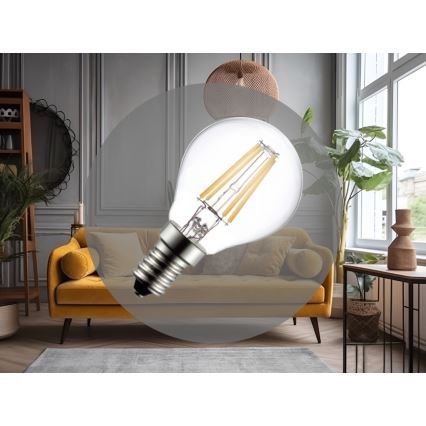 Lâmpada LED Filamento G45 E14/6W/230V 4000K