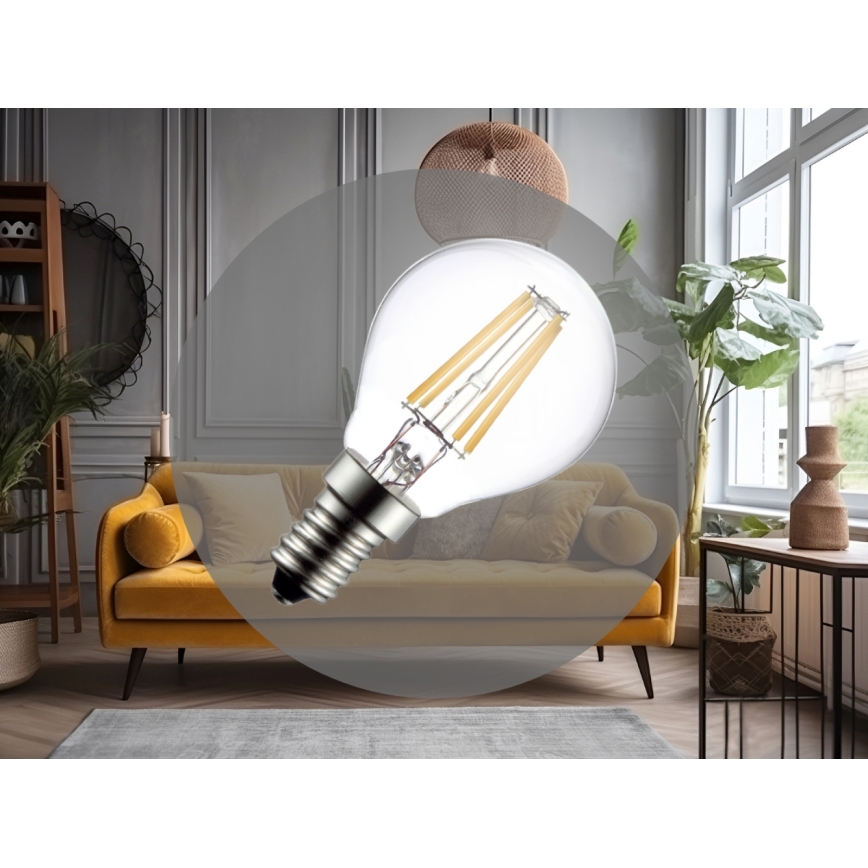 Lâmpada LED Filamento G45 E14/6W/230V 4000K